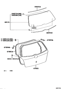 648280D040-CLIP, BACK WINDOW