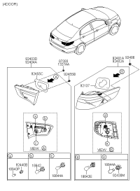 924014X200-LAMP COMBI REAR LH
