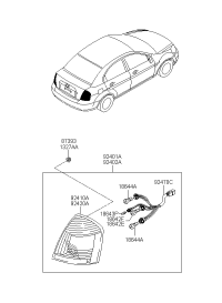 924010M500-LAMP COMBI REAR LH