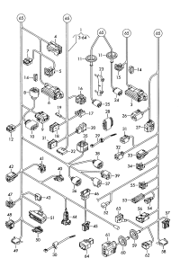 6N0973755-Socket-flat contact control unit, fuel pump: