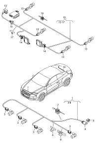 8K0971104T-Harness, bumper