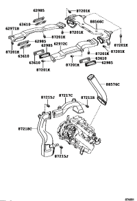 629710E020-Duct, air, roof side no.1, rh/lh