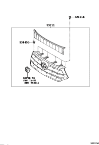 531010E130-GRILLE, RADIATOR