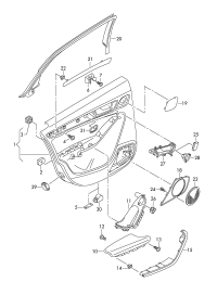 8K0868393A1DH-Handle glove upr piece