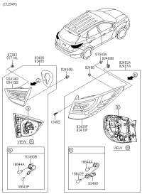 924012Z000-LAMP COMBI REAR LH