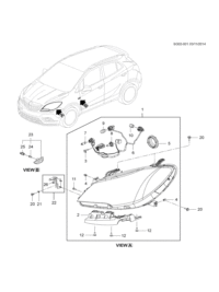 95434684-Lamp, front side turn signal (incl. 24,25)