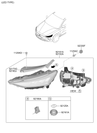 92102J1000-LAMP ASSY HEAD RH