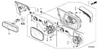 76200SDGH12ZL-Mirror assy, r