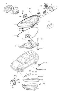 95863128500-LED HEADLIGHT/718 BOXTER