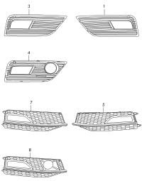 8K0807681K-Grille-air flow guide