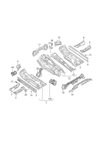 8K0803141A-Crossmember assy-seat