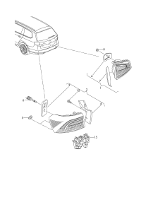 3G9945093D-LED rr lamp & fog lamp