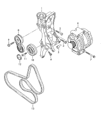 06H903143H-Bracket, for 3-phase alternator & refrigerant compressor