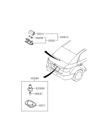 925011X000-LAMP ASSY-LICENSE PLATE