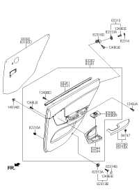832312F000-W/STRIP-RR DR BELT I/S LH
