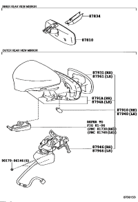 878100WB10-Mirror assy, inside
