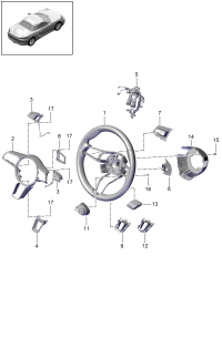 95B998537-Switch multi button set, for steering wheel