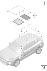 95B877203A-Hose, drain glass sunroof included drain tube