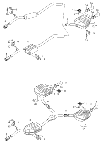 8T0253609BP-Muffler assy-rr