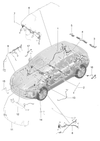 95B61290101-Wire harness instrument panel confirm## chassis number when ordering. adjust with tools