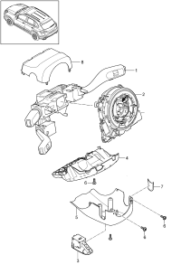 95B953568A-Control unit steering switch incl
