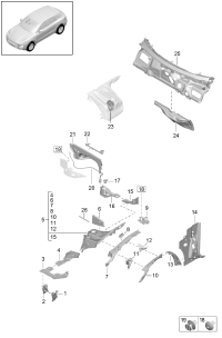 95B805832AYGRV-Bracket support headlamp primed