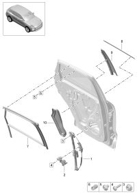 95B839461B-WINDOW WINDER LH FRT/A6