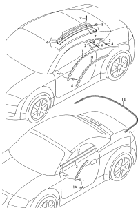 8J8853703A1P9-Garnish assy-roof