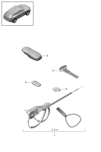 95863795006-Handheld transmitter, center door lock with radio remote confirm## the chassis number when ordering