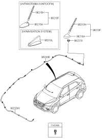 96200C9000-ANTENNA ASSY-ROOF