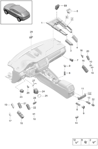 95B907040BPDML-Display and operation unit and control unit of electronic control air conditioner