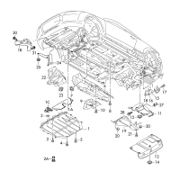 8J0825711G-Insulator-rear muffler heat