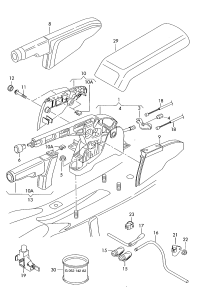 8J0711303D-Rod-hand brake: