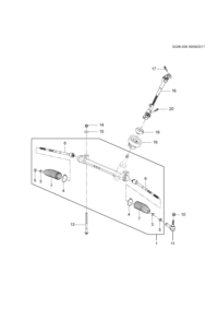 42351614-Gear, steering (without tie rod) (incl 3-7) (short gear)