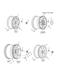 9595739-Wheel, 16X7 (16X7) (aluminum) (enlarged 51mm 115X5 B/C) (code FJK)