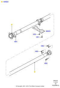 8G1Z4R602B-Shaft assy-drive