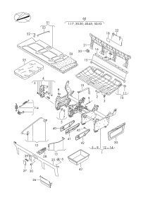 7E5885638-Flap, for seat tray trim