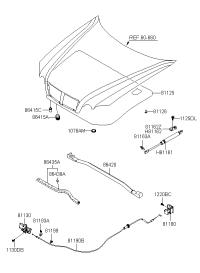 811303C500-LATCH ASSY HOOD