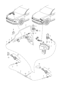 7P6955964D-Hose & tube-h/lamp washer: