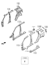 71202S6100-PILLAR ASSY-FRONT INNER,RH
