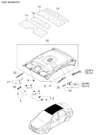 852010S000TW-SUNVISOR ASSY,LH