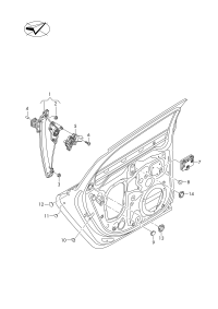 L4KD839461-WINDOW WINDER LH FRT/A6