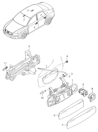 8E2837208-Handle, outer opening