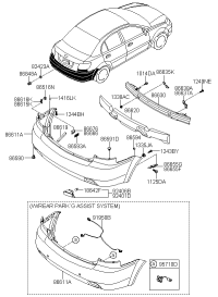 866150C000-BRACE-REAR BUMPER