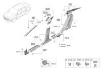 85810J1000MMH-TRIM ASSY-FR PILLAR LH