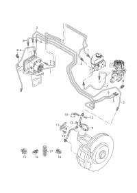3QD614739A-Tube, from master cylinder to hydraulic unit