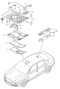 4F0947139-Frame, interior lamp