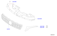 620742GG0A-GRILLE-FRONT BUMPER,RH
