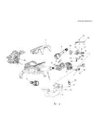 95319192-Lid, instrument panel steering, upper (black)