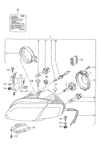 8E0941029AS-Headlight, for gas discharge bulb
